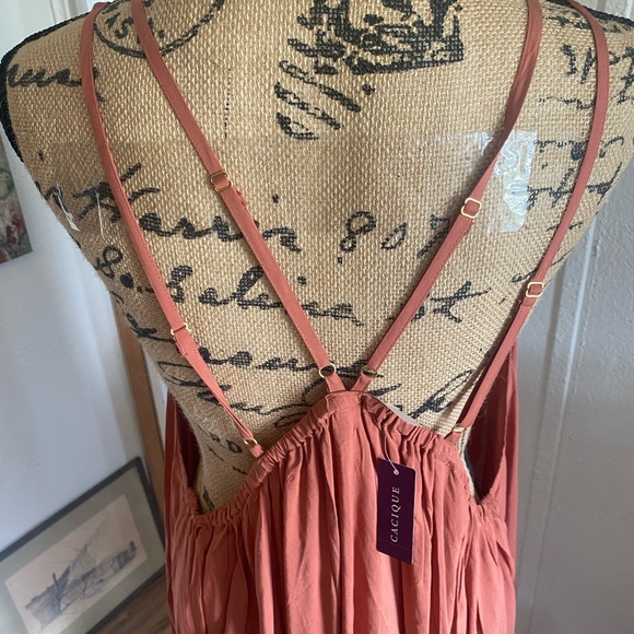 Swim by Cacique Coral Beach Cover Up with stylish fringe size 22/24- - Picture 6 of 10